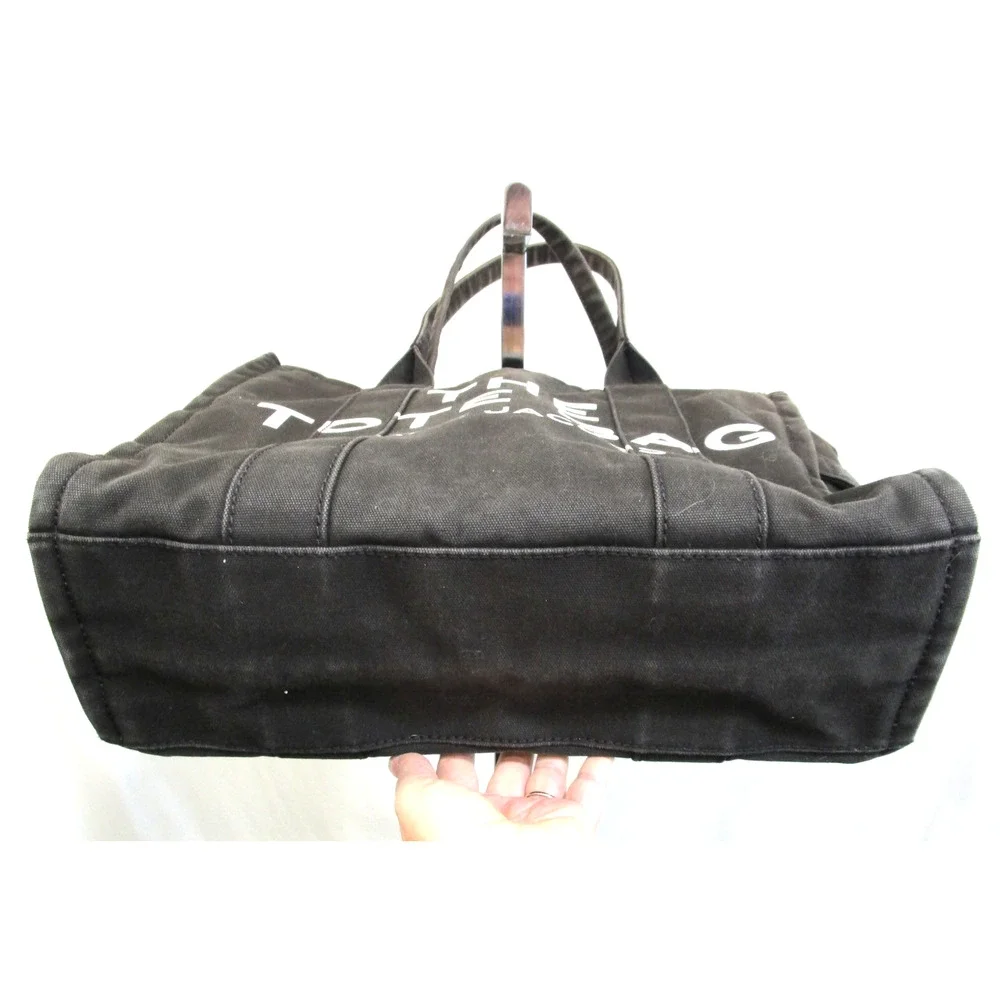 Marc Jacobs "THE TOTE BAG" Black Canvas Large 16" Purse - Picture 7 of 10